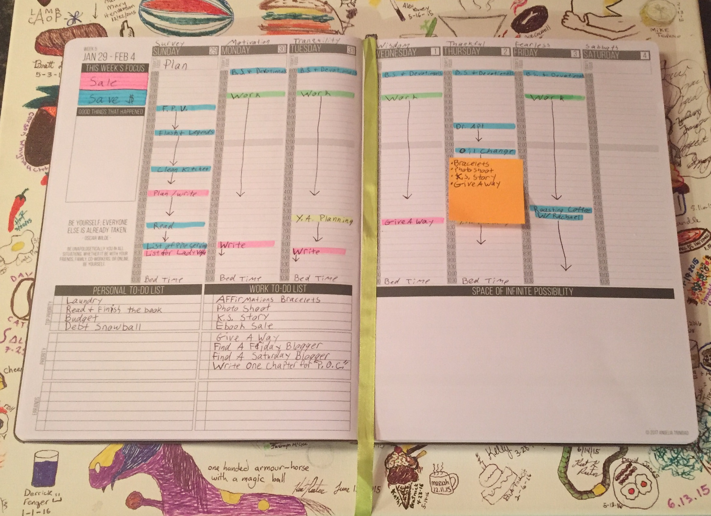 Passion Planner, week 5